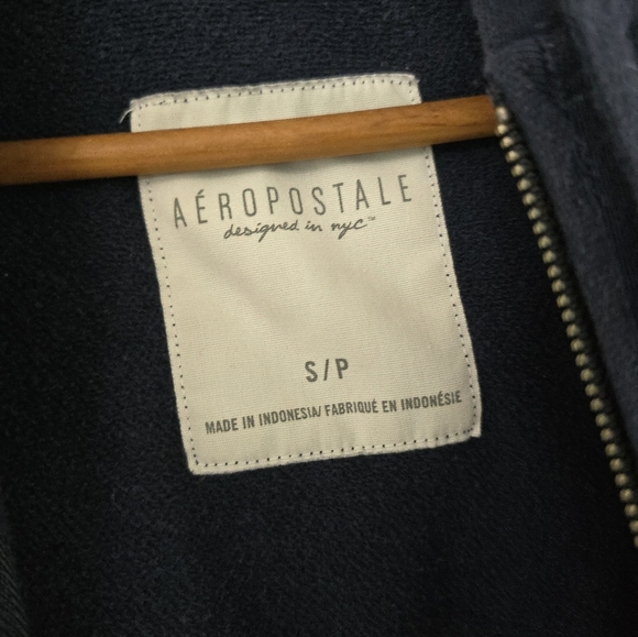 Aeropostale Sequin Bling Hoodie Small Dark Navy Blue & Pink Iridescent Sequins - Picture 4 of 10